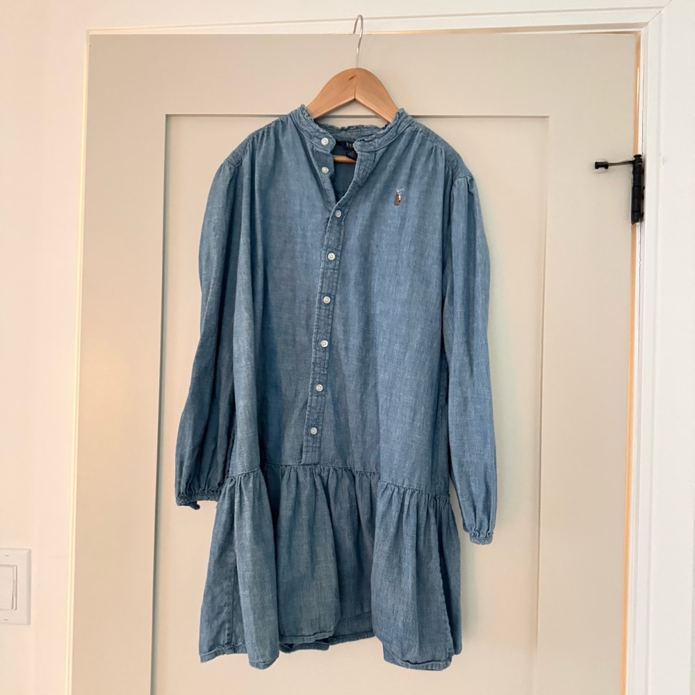Ralph Lauren Polo Chambray Button-Front Dress